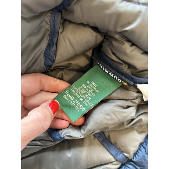 L.L. Bean 850 Down Fill Quilted Puffer Coat Jacket Blue Womens - Picture 6 of 8